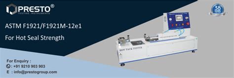 bespoke Hot Tack Testing|Hot Seal Strength ASTM F1921 .